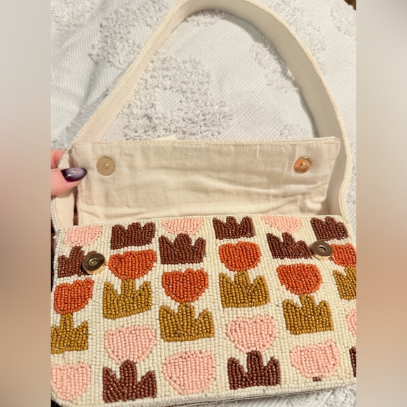 NWT Anthropologie Fiona Beaded Bag- Floral Edition - Picture 7 of 7